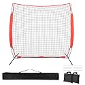 7x7/16x10/20x10ft Baseball Net Backstop Net,Fix Ball Stop Net by 4 Spike&2 Sandbag,Sports Net Barrier with Handbag,Lacrosse Net Backstop for Basketball,Hockey Train,Baseball Net Barrier for Playground