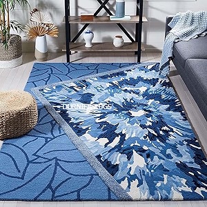 7x9 Ft Hand-Tufted Wool Rug - Classic