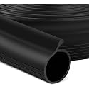 8.2FT Garage Door Bottom Seal Rubber 0.19" P Bulb Bottom Garage Weather Stripping for Single Channel, Flexible Weatherproof Replacement Strip Seal Fits 8.2FT Wide (8.2FT, Black)