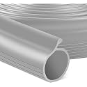 8.2FT Garage Door Bottom Seal Rubber 0.19" P Bulb Bottom Garage Weather Stripping for Single Channel, Flexible Weatherproof Replacement Strip Seal Fits 8.2FT Wide (8.2FT, Gray)