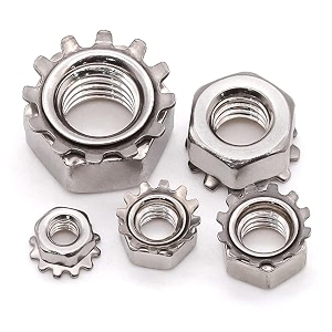 8-32 50 pcs k-lock nuts with external tooth lock washer 304 stainless steel 18-8 kep lock nuts locknut