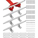 8"/10"/12" Boat Cleats, 316 Stainless Steel Open Base Marine Dock Rope Cleats with Backing Plates and Two Types Screws, Compatible with Kayak, Yacht, Pontoon, Nautical Decor