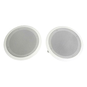 834 ceiling wall mount speakers - pair of 2-way midbass woofer speaker 13939 polymer dome tweeter flush design w80hz - 20khz frequency response amp 150 watts peak easy installation - pyle pdic51rdbk