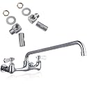 8" Center Wall Mount Commercial Kitchen Sink Faucet with 14" Spout