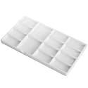 8" Porcelain Watercolor Palette - 14 Well Ceramic Artist Paint Palette with Mixing Tray for Painting and Craft Projects