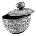 8" Tall PolyrDecorative Jewelry Box Twilight with Silver finish