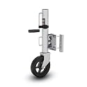8" Upgraded Spoke Wheel Trailer Jack, Swivel Jack,1500 lbs,10" Lift