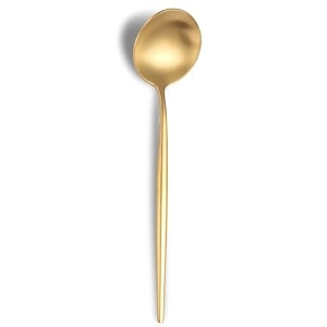 8534 french style aurum gold dinner spoons  1-piece stainless steel flatware spoon set  elegant dishwasher-safe silverware cutlery set for home restaurants amp gifting