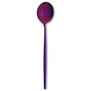 8534 french style raspberry purple dinner spoons  1-piece stainless steel flatware spoon set  elegant dishwasher-safe silverware cutlery set for home restaurants amp gifting