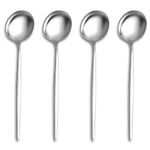4-piece french style dinner spoons  stainless steel flatware spoon set  elegant dishwasher-safe silverware cutlery set for home restaurants amp gifting sterling silver