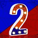 8.5" Light Up Numbers Spider Decorations - Happy Birthday Sign Night Light for Parties (Number 2)