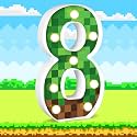 8.5" Pixel Game Light up Numbers Pixel Game Birthday Decorations Happy Birthday Light up Sign Pixel Pattern Game Theme Night Light Pixel Party Supplies Table Centerpieces (Number 8)