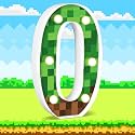8.5" Pixel Game Light up Numbers Sign Pixel Pattern Game Theme Birthday Party Decorations Night Light Pixel Game Party Supplies (Number 0)