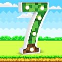 8.5" Pixel Game Light up Numbers Pixel Game Birthday Decorations Happy Birthday Light up Sign Pixel Pattern Game Theme Party Supplies Table Centerpieces (Number 7)