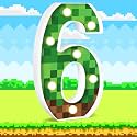 8.5" Pixel Game Light up Numbers Pixel Game Birthday Decorations Happy Birthday Light up Sign Pixel Pattern Game Theme Night Light Pixel Party Supplies Table Centerpieces (Number 6)