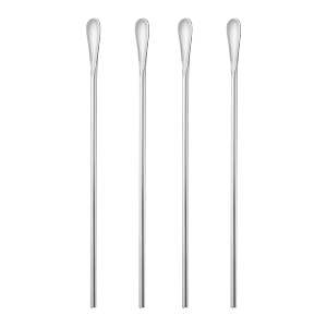 85inch218cm coffee stirrers spoonsilver stainless steel 304 coffee stir sticksround solid long handle cocktail beverage iced tea stirring stickdrink mixing spoonset of 4