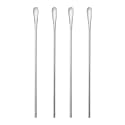 8.5Inch/21.8cm Coffee Stirrers Spoon,Silver Stainless Steel 304# Coffee Stir Sticks,Round Solid Long Handle Cocktail Beverage Iced Tea Stirring Stick,Drink Mixing Spoon,Set of 4