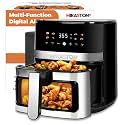 5.8QT Compact Air Fryer, Stainless Steel Oven with Clear Window