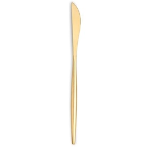 8734 french style aurum gold dinner knife  1-piece stainless steel flatware steak knives set  elegant dishwasher-safe silverware cutlery set for home restaurants amp gifting
