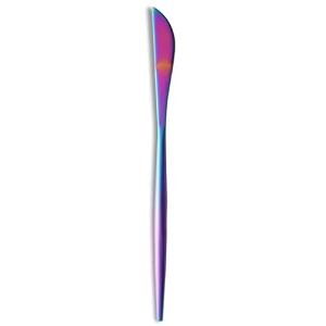 8734 french style rainbow dinner knife  1-piece stainless steel flatware steak knives set  elegant dishwasher-safe silverware cutlery set for home restaurants amp gifting