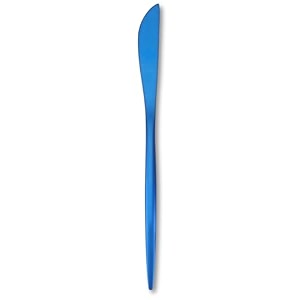 8734 french style sapphire blue dinner knife  1-piece stainless steel flatware steak knives set  elegant dishwasher-safe silverware cutlery set for home restaurants amp gifting
