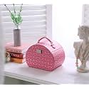 8.8" Long Travel Jewelry Organizer Case, Hot Pink