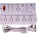 8 Anchor Socket (5 Amp) with Fuse and Indicator with 4 Meter Cord with 6 Amp Plug 8 Socket Extension Boards