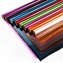 8 Colors -Halloween Colored Cellophane Wrap for Gift Baskets & DIY Craft - Christmas Colored Cello Decoration-(17” x 10ftx 8Rolls)