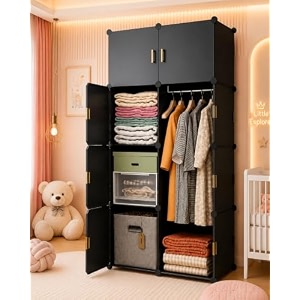 8 door foldable plastic wardrobe for clothes baby cupboard for clothes storage wardrobe for kids plastic almirah collapsible wardrobe for living room
