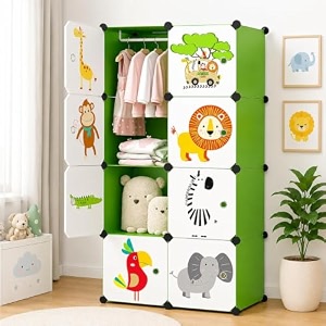 8 door foldable plastic wardrobe for clothes baby cupboard for clothes storage wardrobe for kids plastic almirah collapsible wardrobe for living room