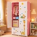 8 Door Foldable Plastic Wardrobe for Clothes Baby Cupboard for Clothes Storage, Wardrobe for Kids, Plastic Almirah, Collapsible Wardrobe for Living Room