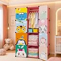 8 Door Foldable Plastic Wardrobe for Clothes Baby Cupboard for Clothes Storage, Wardrobe for Kids, Plastic Almirah, Collapsible Wardrobe for Living Room