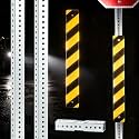8 ft H x 2 in W Square Sign Post with Reflective Panel, Silver