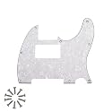 8-Hole HH Tele Pickguard for Fender Telecaster, White Pearl 4Ply