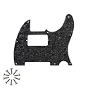 8-Hole HH Tele Pickguard for Fender Telecaster, Black Pearl 4Ply