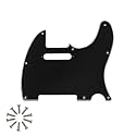 8-Hole Tele Pickguard for Fender Telecaster Guitar, Black 3Ply