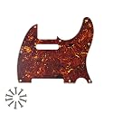8-Hole Tele Pickguard for Fender Telecaster Guitar, Retro Turtle