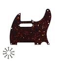 8-Hole Tele Pickguard for Fender Telecaster, Brown Tortoise
