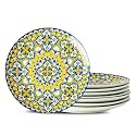 8 Inch Ceramic Dessert Salad Plates Set of 8, Small Dinner Plates