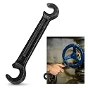 10-Inch Double Ended Valve Wheel Wrench,Durable Cast Steel Hand Tool for Smooth Valve Opening & Closing,Protects Handwheels from Damage - Ideal for Fire Riser Drains (1" and 11/16")