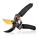 8 Inch Gardening Scissors for Plants & Branches, Sharp Garden Pruning Shears, Tree Branch Cutter & Wood Branch Trimmer, Gardening Tool for Home Garden, Black, Pack of 1