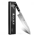 8 Inch Hammered Japanese Chef Knife, Molybdenum Stainless Steel