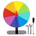8 Inch Heavy Duty Spinning Prize Wheel - 8 Slots Color Tabletop Roulette Spinner of Fortune, with Dry Erase Marker and Eraser for Trade Show, Carnival, Win Fortune Spin Games