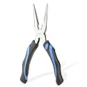 URASISTO 8-Inch Long Needle-Nose Side Cutting Pliers with Heavy Duty Nickel Chromium Steel Construction
