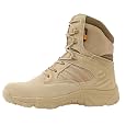 8 inch Men Women Military Tactical Work Boots Side Zipper Motorcycle Combat Swat Desert Boots Casual Hiking Boots Hiking Trekking Backpacking Mountaineering Outdoor Shoes