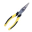8-Inch Needle Nose Pliers: Paper Clamp Precision, Premium Heavy-Duty CRV Steel, Large Soft Grip with Wire Cutter,Chrome Vanadium Steel Long Nose Cutting Pliers