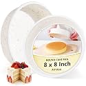 8 inch Round Cake Pans with Metal Reinforced Frame, Set of 2