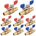 8 Pack 1/2" Pex-A Expansion Ball Valve with Butterfly Level