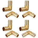 8 Pack 1"x1" 90 Degree Elbow Brass PEX A Expansion Fitting