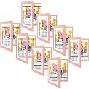 8 Pack 10x12.5 Front-Opening Kids Artwork Frames Changeable (Pink)
